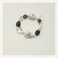 Smoky Quartz Baroque Pearl Bracelet