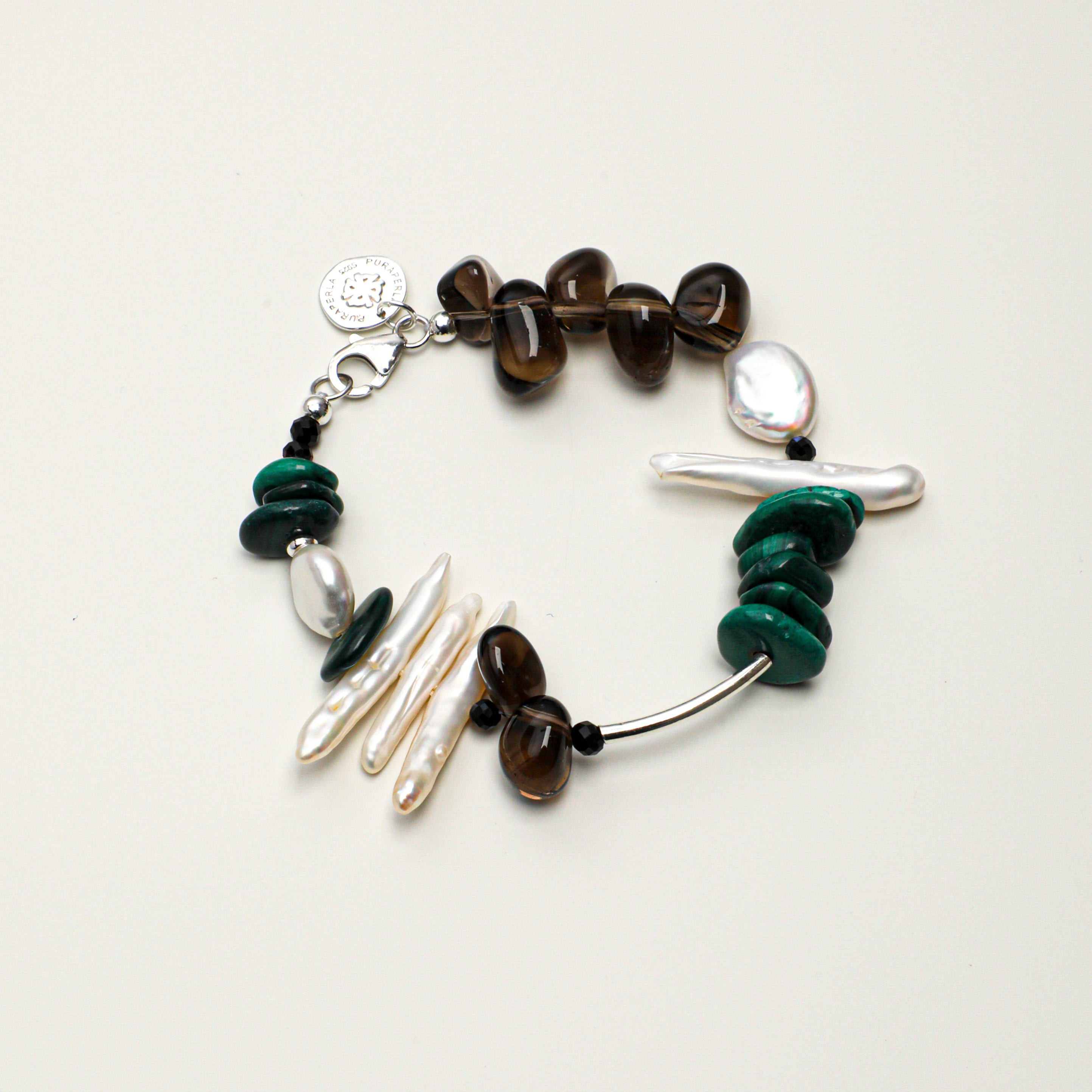 Smoky Quartz Black Tourmaline Tourmaline Bracelet PS2508237 main product image