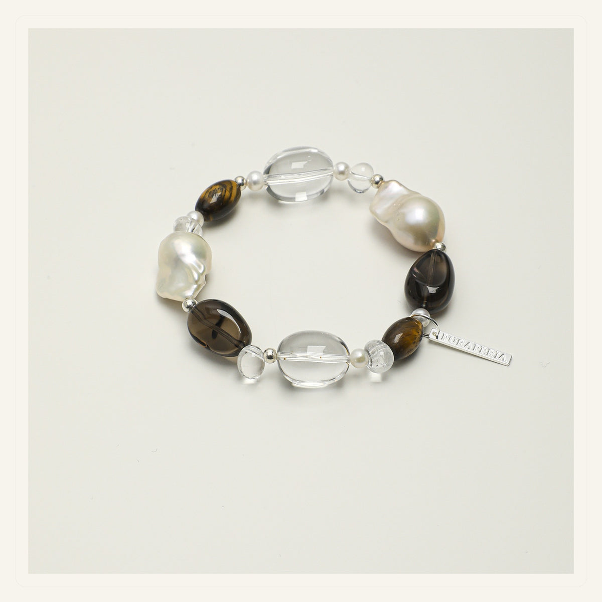 Smoky Quartz & Tiger's Eye Drop Bracelet