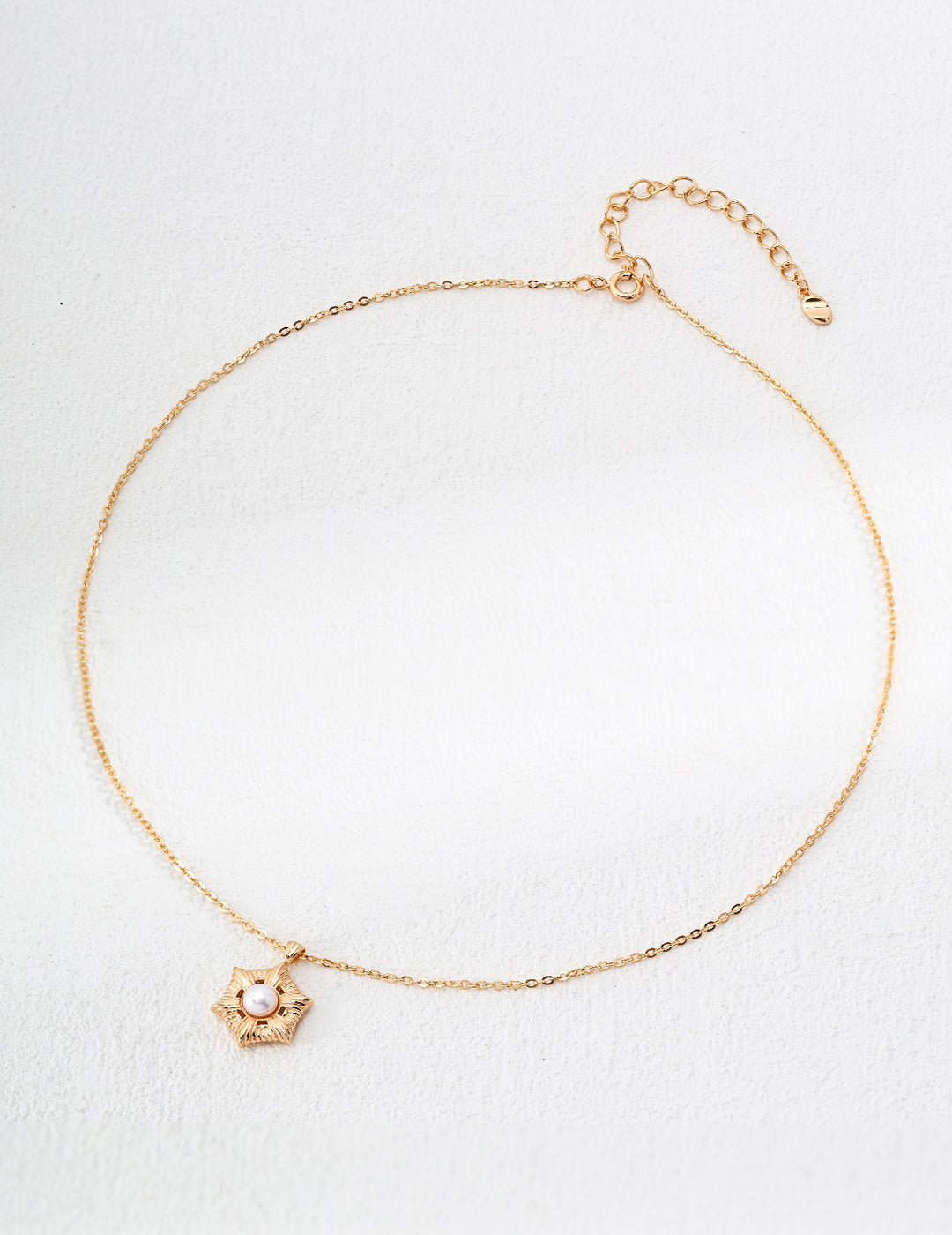 Sunburst Pearl Pendant Necklace — product view