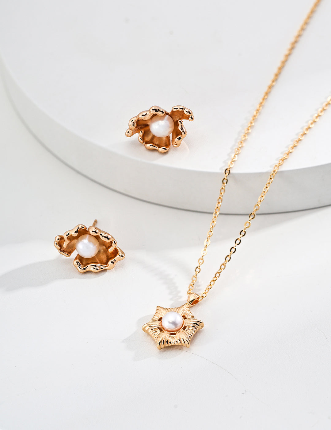 Sunburst Pearl Pendant Necklace — detail or styling view; other jewelry sold separately