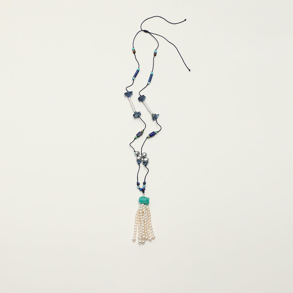 Topaz Amazonite Lapis Lazuli Necklace PS2508339 main product image