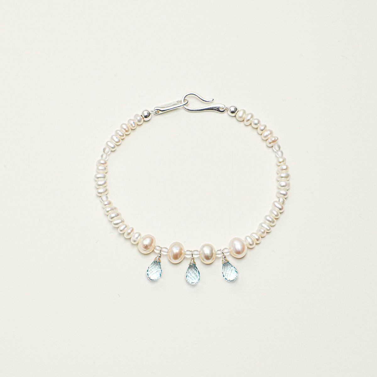 Topaz Clear Quartz Freshwater Pearl Bracelet main product image