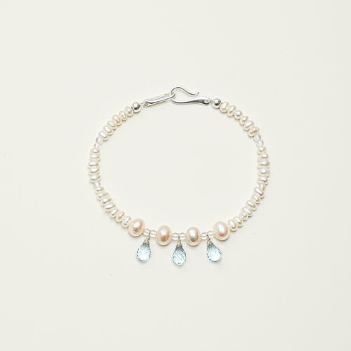 Topaz Clear Quartz Freshwater Pearl Bracelet main product image