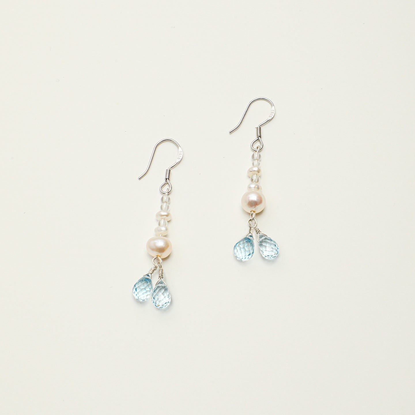 Topaz Clear Quartz Freshwater Pearl Earrings PS2508314 main product image