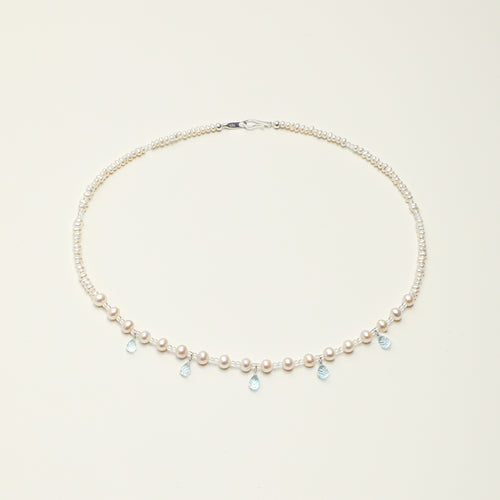 Topaz Clear Quartz Freshwater Pearl Necklace main product image
