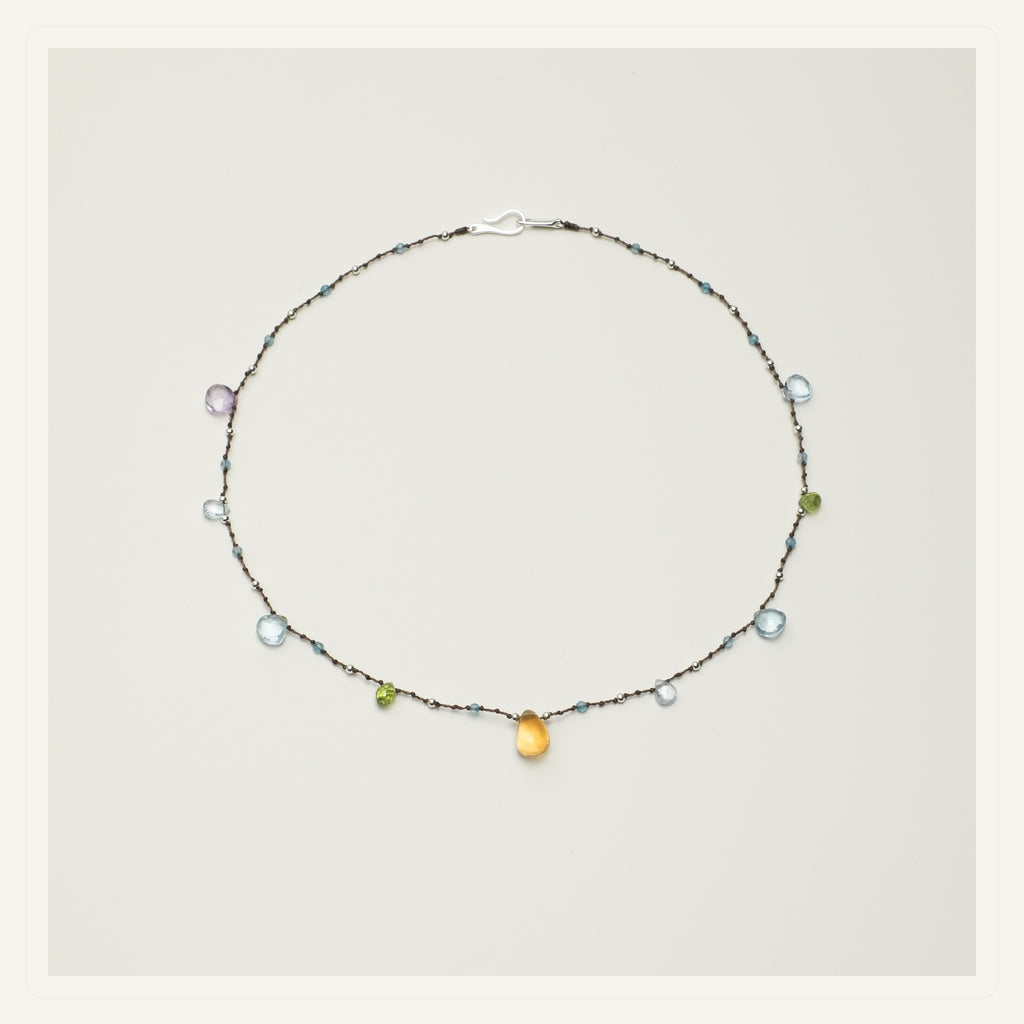 Violet Dew Blue Topaz Necklace