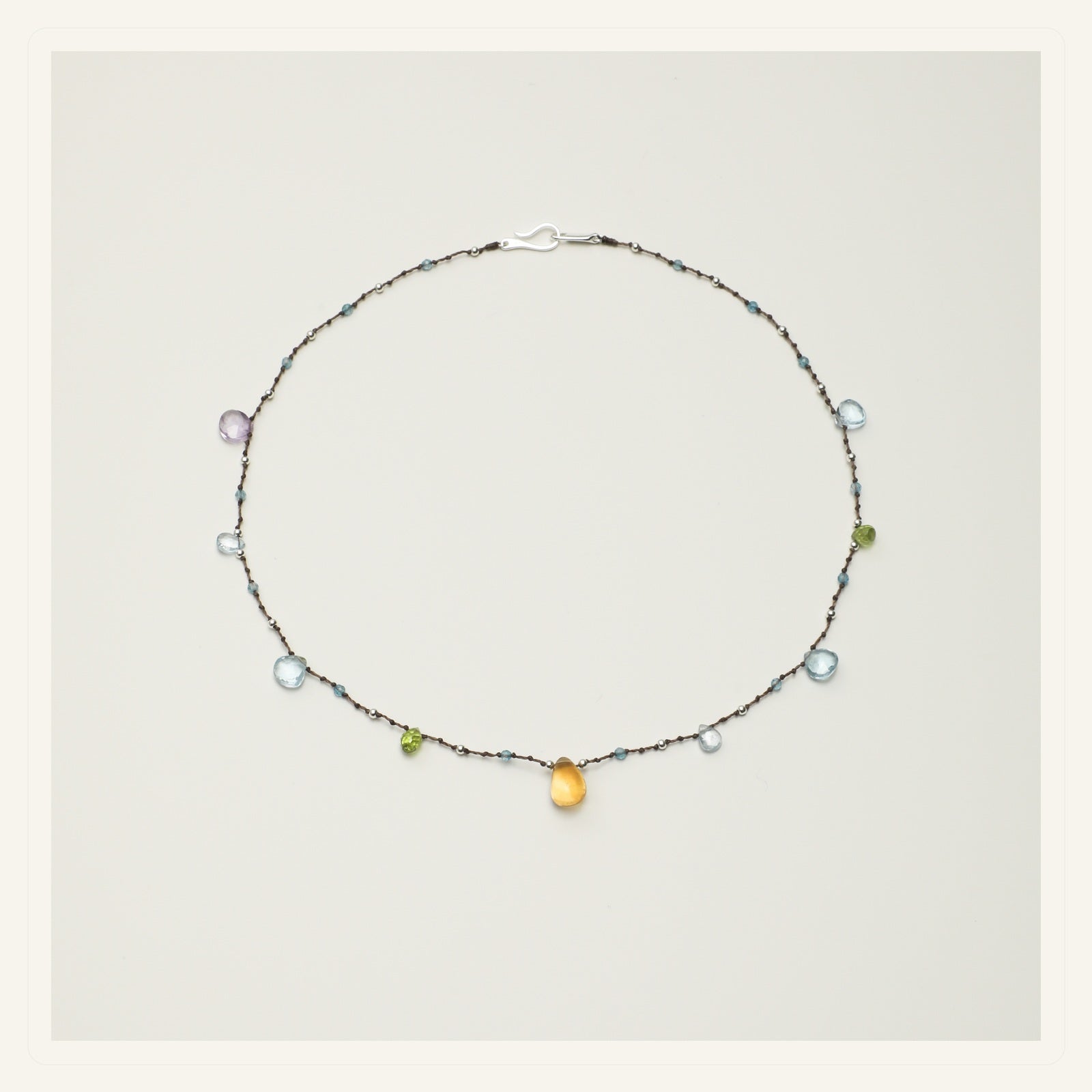 Violet Dew Blue Topaz Necklace
