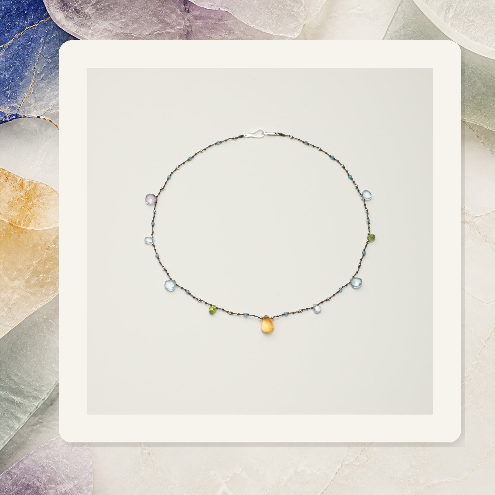Violet Dew Blue Topaz Necklace