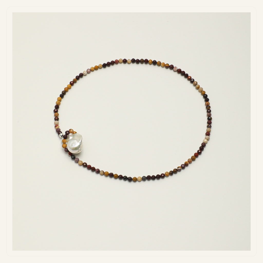 Warm Ember Baroque Pearl Necklace
