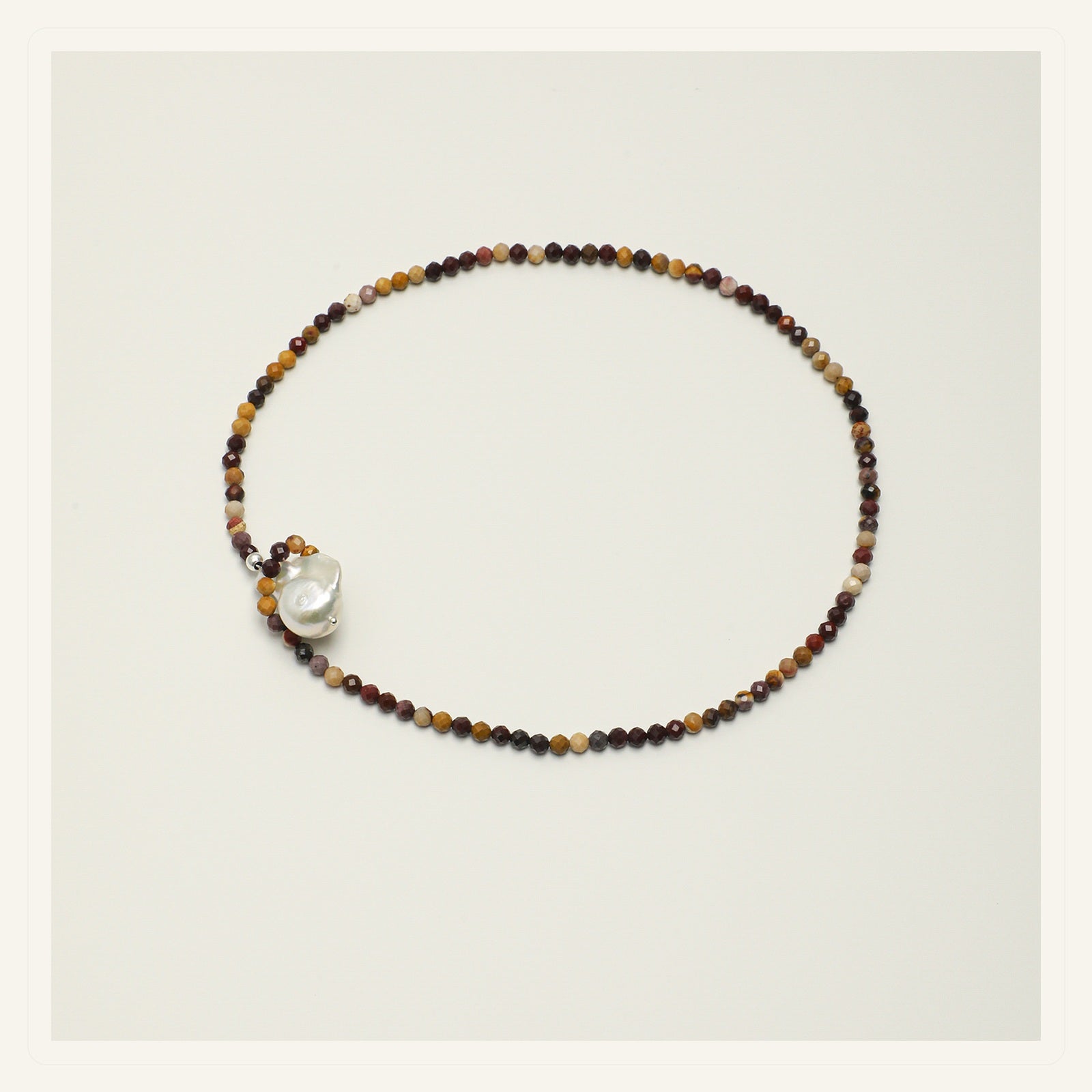 Warm Ember Baroque Pearl Necklace