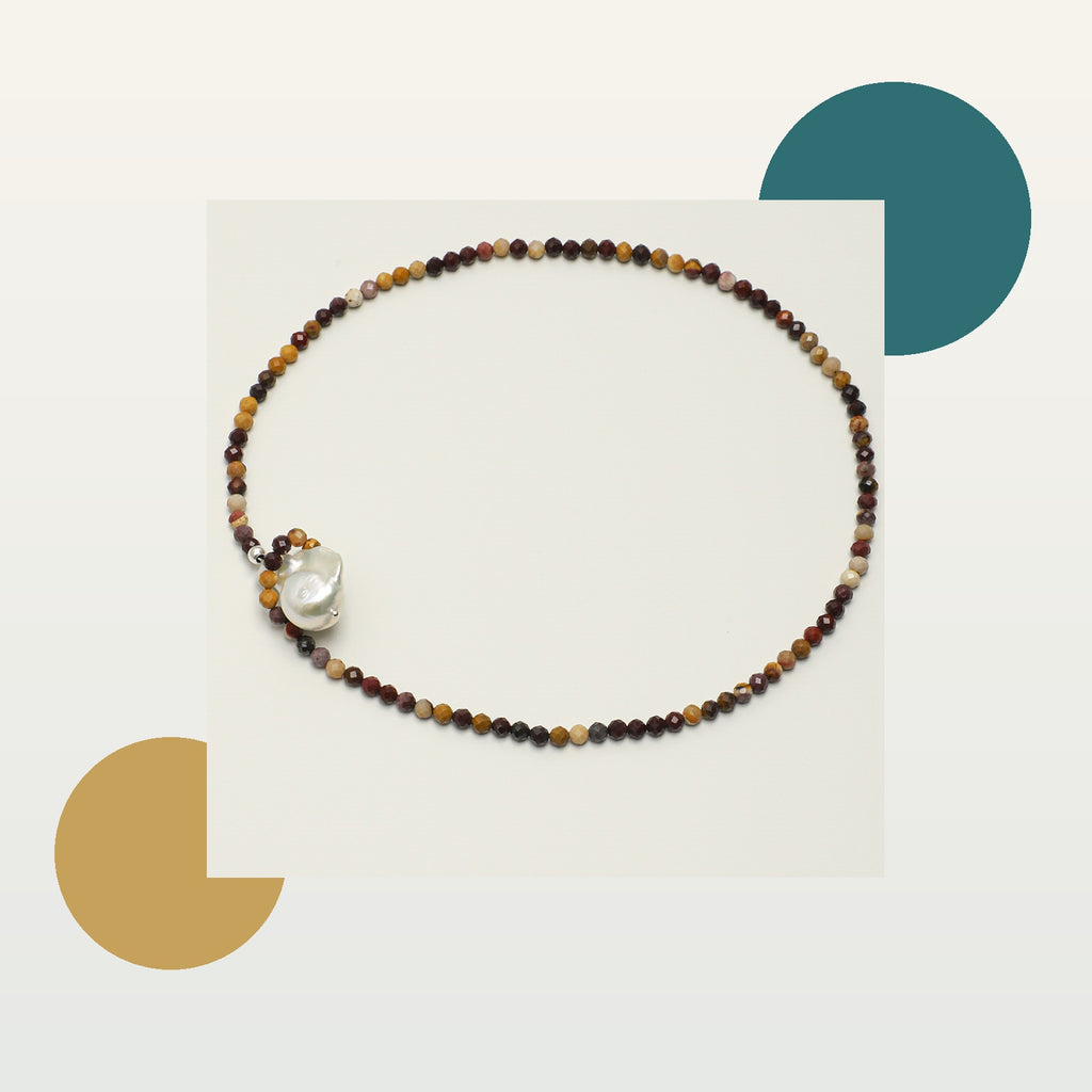 Warm Ember Baroque Pearl Necklace