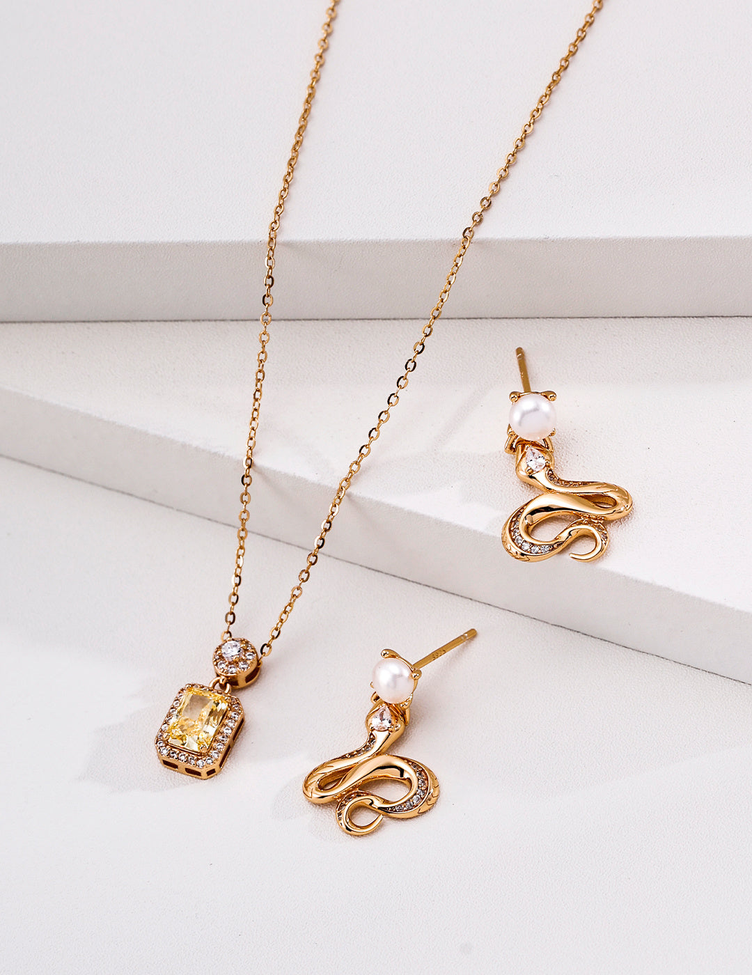 Yellow Cubic Zirconia Halo Pendant Necklace — detail or styling view; other jewelry sold separately